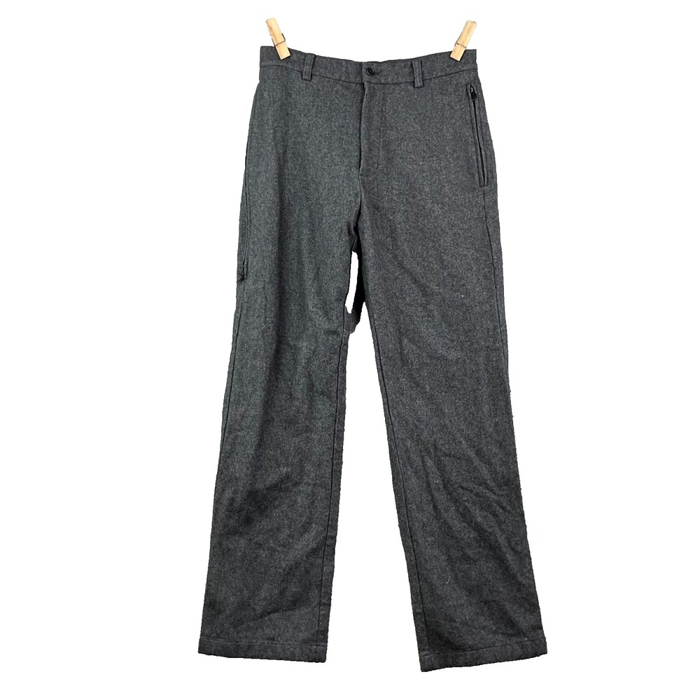 DKNY Pants Mens 30 Gray Wool Blend Straight Casual Corpore Academia Minimalist